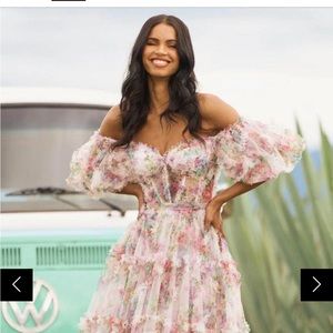 Sherri Hill - Sweetheart Floral Print Gown